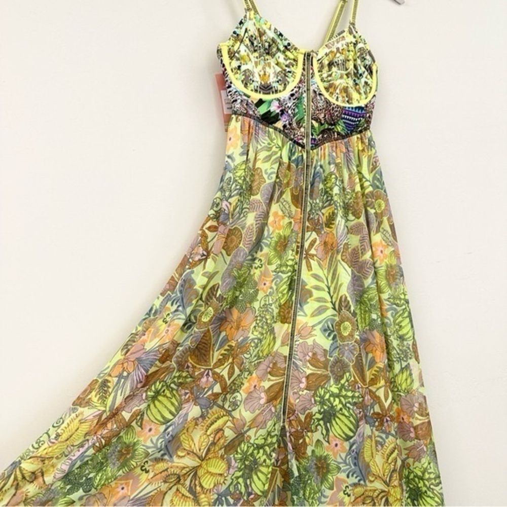 Maaji Honey Pot Cover-Up Bustier Maxi Dress Small